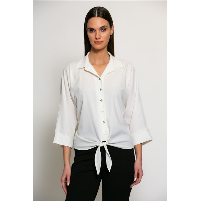 Batida Blouse 2146 kraag strik Ecru